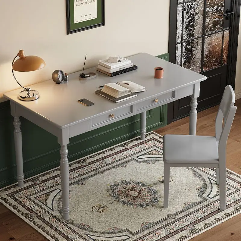 American solid wood desk student home writing desk study table modern and simple