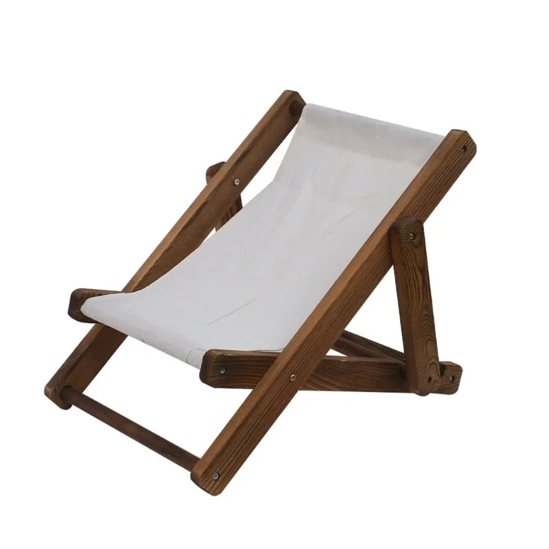 Baby Studio Photo Shooting Furniture Newborn Photography Props Beach Deck Chair Wooden Retro Folding Baby Posing Sofa Chair