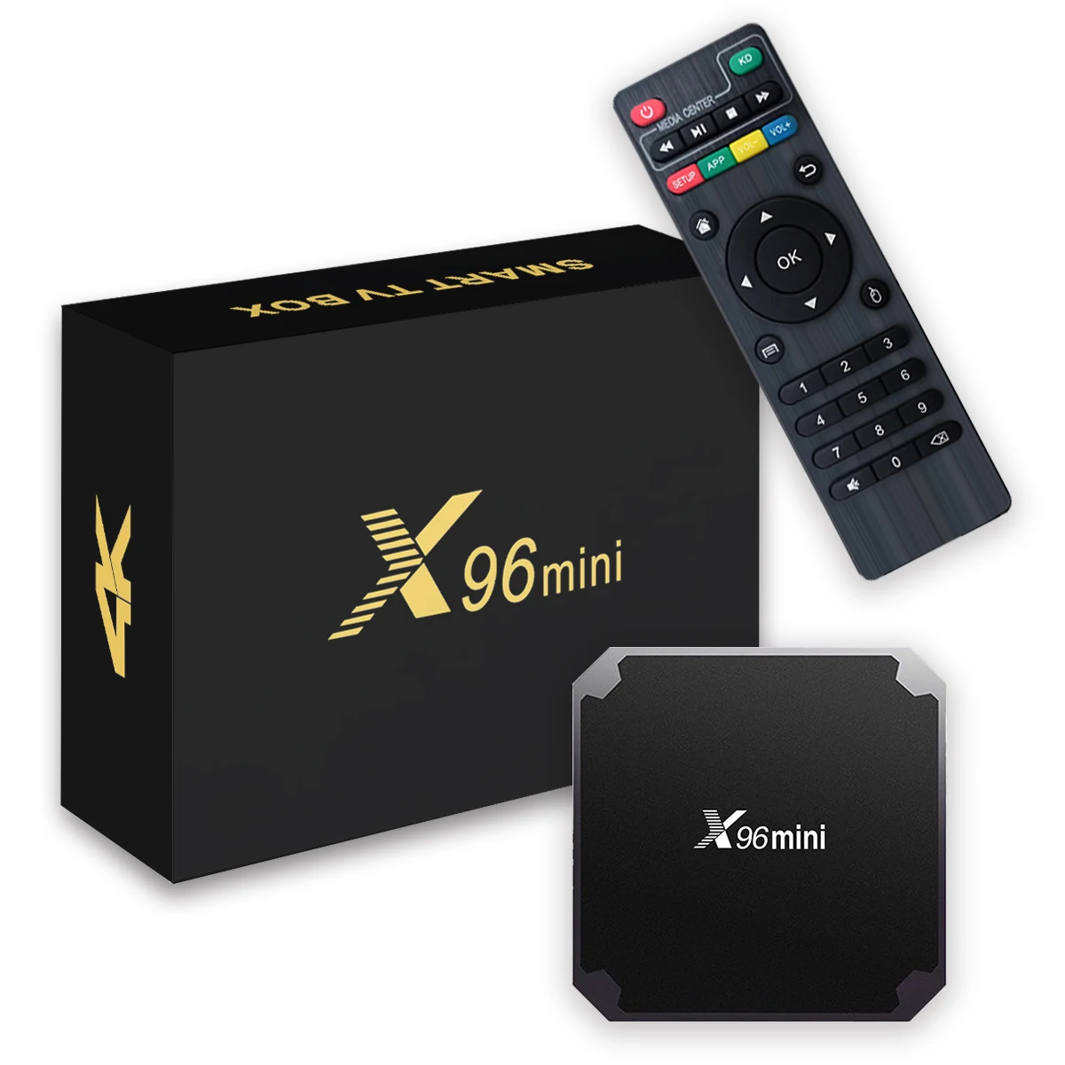 Boîtier Tv X96mini, Android 9, Amlogic S905W Quad Core HDR10, 4K, 2 go, 8 go, 16 go, lecteur multimédia H.265 Iptv, Home cinéma, 2024