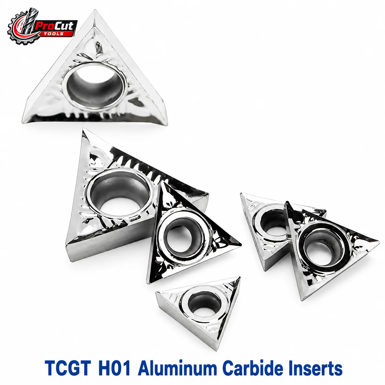 TCGT Carbide Inserts TCGT090202‑TCGT16T308 AK H01, Aluminum Turning Tool Inserts for CNC Lathe Machining