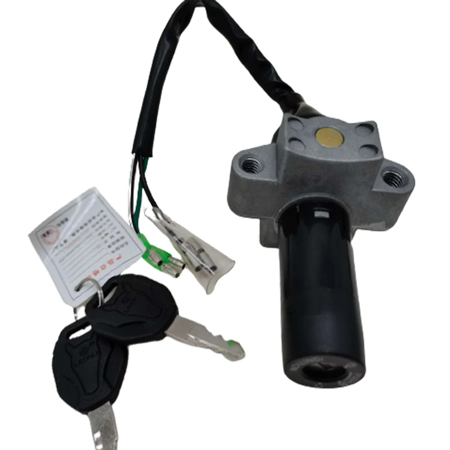 Interruptor de encendido de bloqueo de motocicleta B030 para interruptor de encendido SYM ZH125 con montaje de 2 llaves, cerradura eléctrica para bicicleta eléctrica