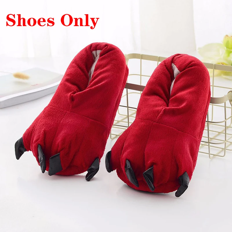 Chaud confortable mignon coloré Animal tigre dinosaure grenouille Cosplay pour l'hiver chaussures en coton d'intérieur adaptées aux hommes et aux femmes