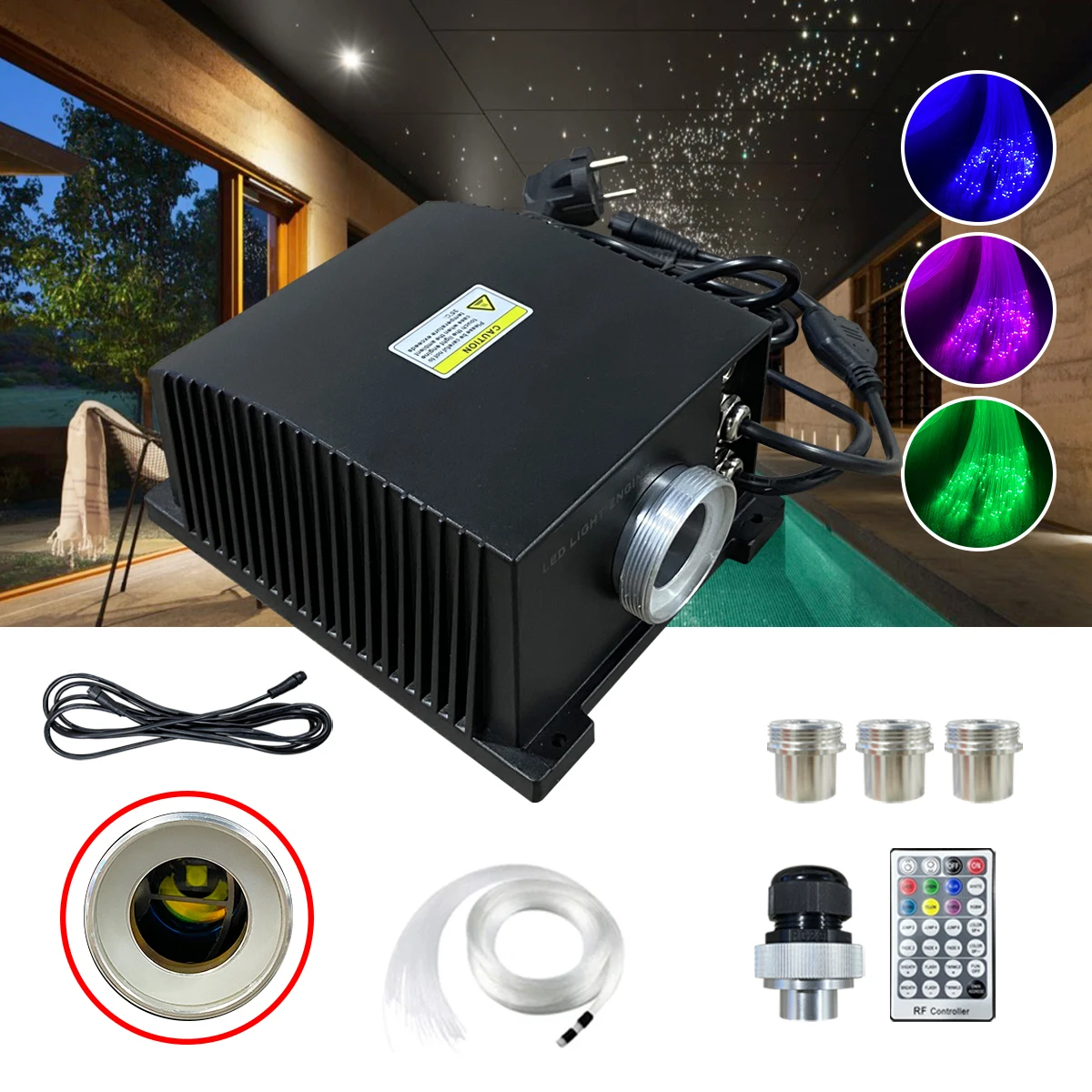 Starry Sky Ceiling Fiber Light Starlight Meteor Kits APP RF Control Star Light Kits With Shooting Star For Car For Home Ceiling