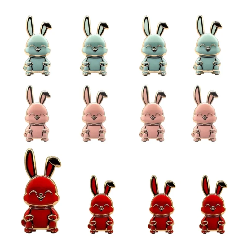 Universal Finger Ring Holder Folding Cartoon Cute Rabbit Stand For Cell Phone Three-dimensional Back Sticker Pad Bracket