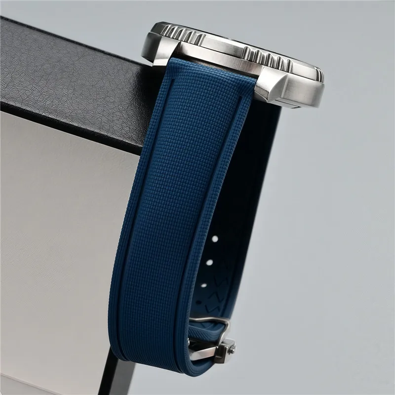 FKM Fluorkautschuk-Armband 18mm 20mm 21mm 22mm 24mm Schnellverschluss Universelles Uhrenarmband für Omega/Breitling/Longines/Tissot/Rolex – Detail 8