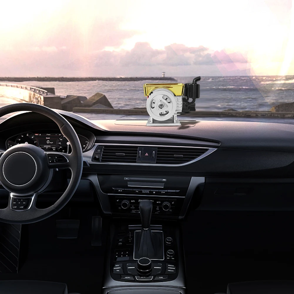 

1PC Car Diffuser Solar Powered Rotating Car Purifier Simulated Engine Aromatherapy Solar Car Air Freshener Diffuser Car Decor