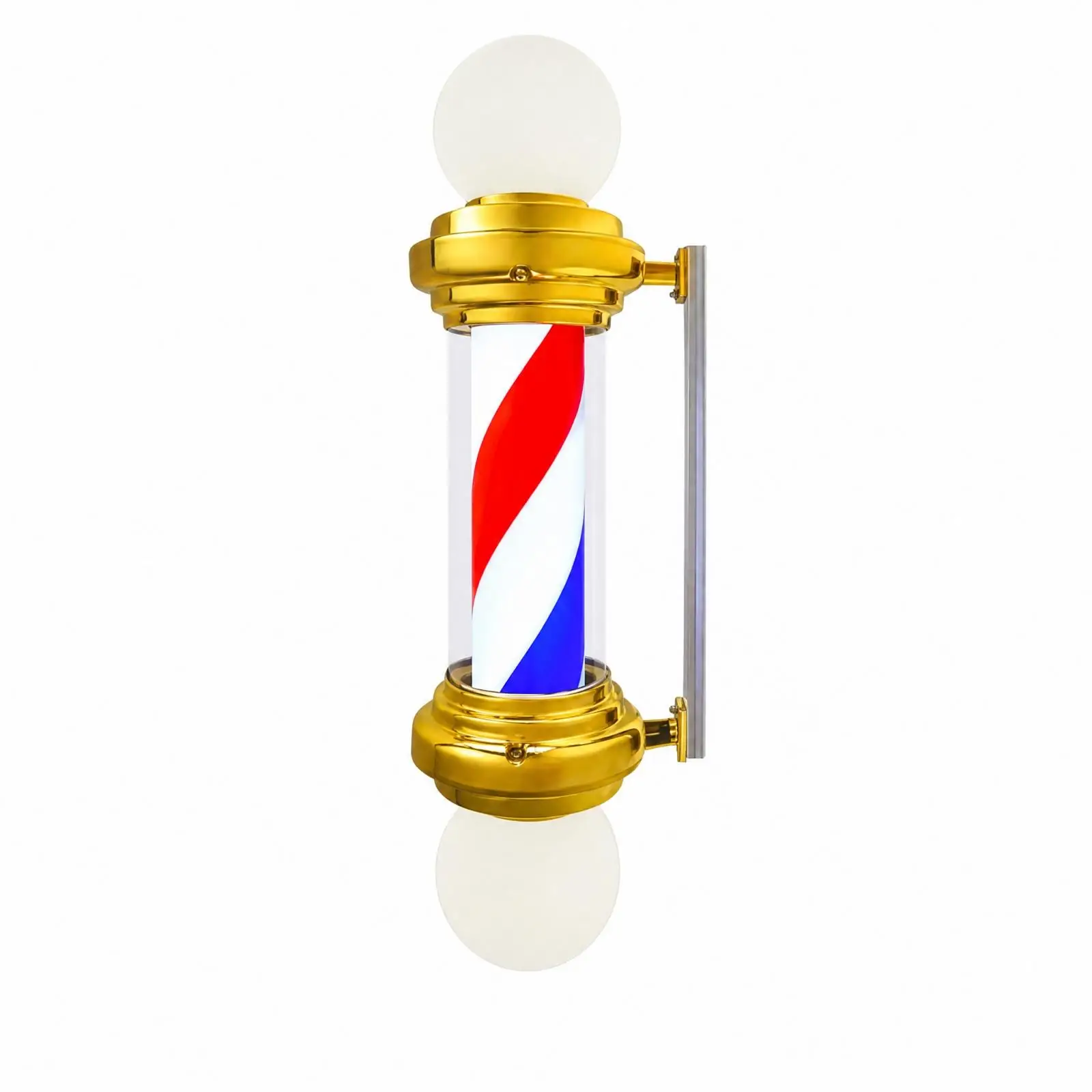 Wall-Mounted LED Barber Pole Light Eye-Catching Salon Barber Pole Light with Wall-Mounting Hardware Classic Retro for Barbers