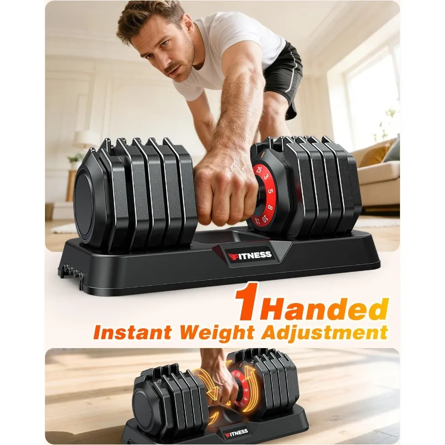 Adjustable Dumbbell Set for Home Gym Strength Training