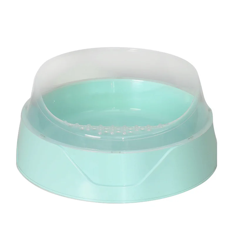 Cat Toilet Egg Tarts Round Semi Closed Cat Litter Basin High Edge Anti Splash Cat Litter Shovel Large Size Cat Litter Basin