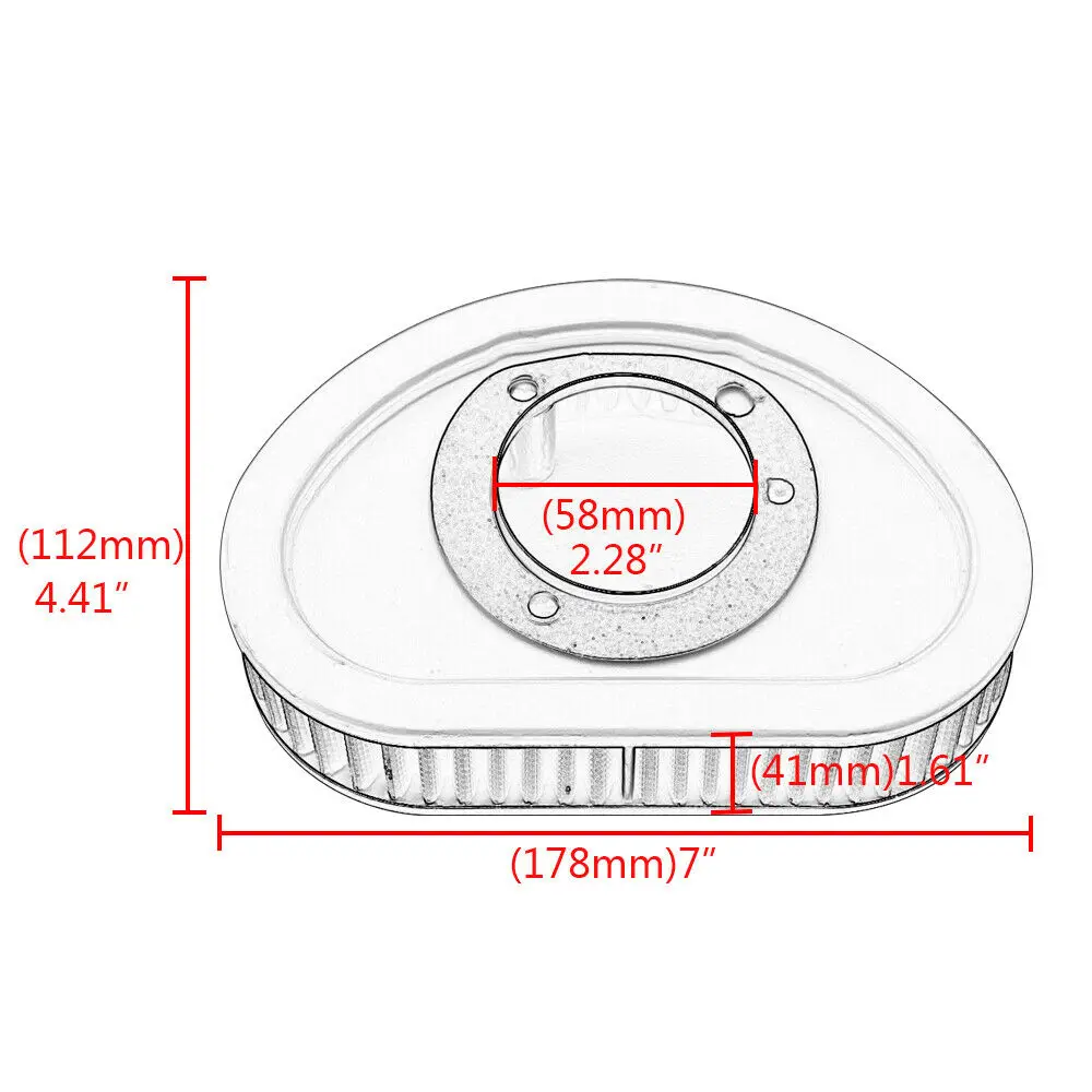 Motorcycle Accessories High-Flow Air Filter Element for Harley Davidson Dyna FXD FXDF FXDWG Fat Bob 2010-2015 6