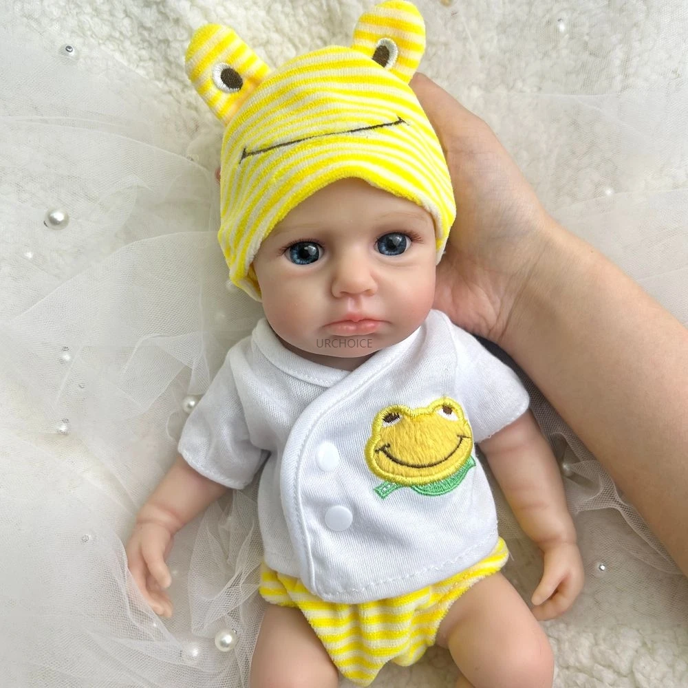 

12 Inch Lifelike Full Silicone Reborn Baby Girl LouLou Handmade Soft Body Realistic Details Doll for Birthday Christmas Gift