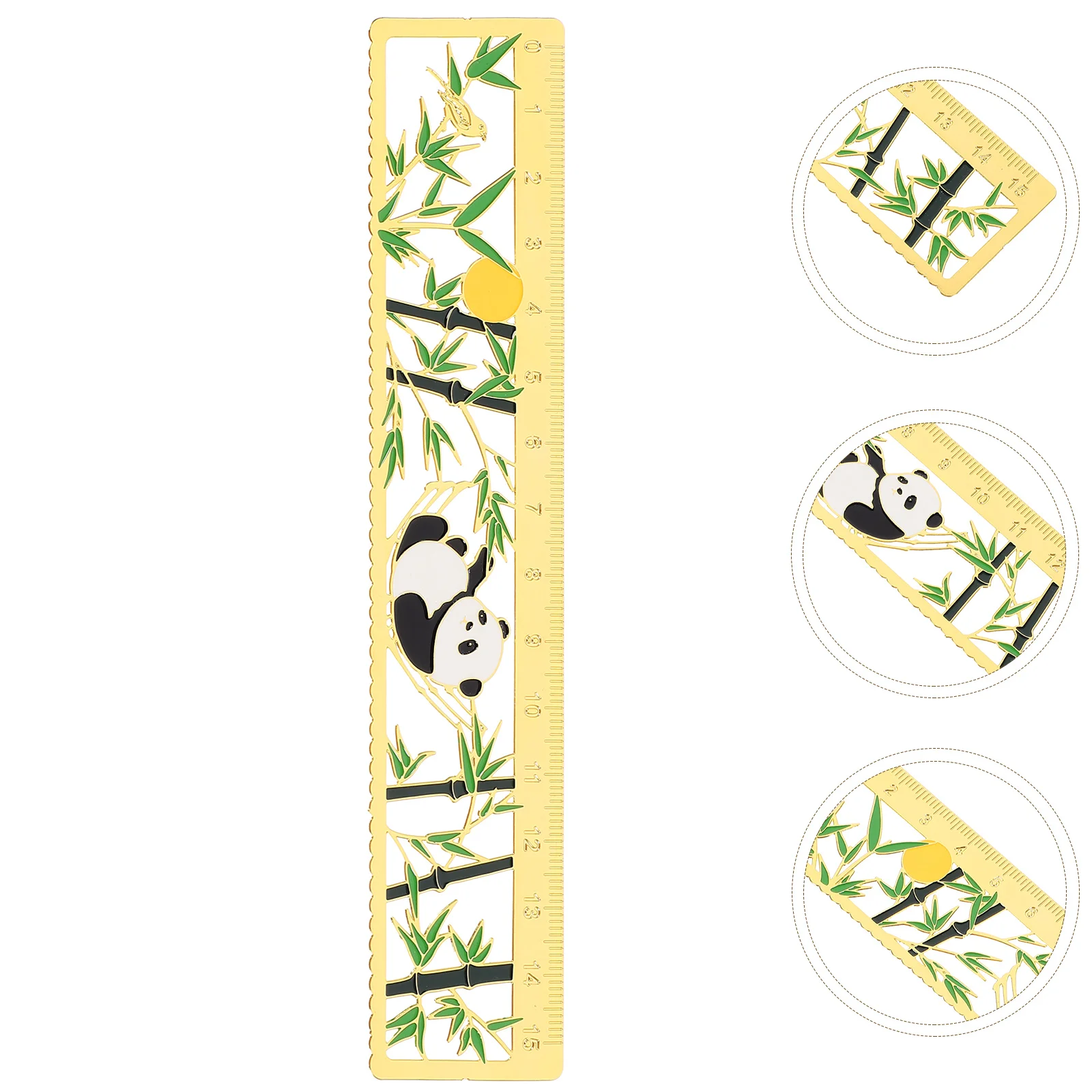 Chinese Style Bookmark Ruler Decorative Straight Ruler Bookmark Bookmark Book Lover Gift creative metal bookmark