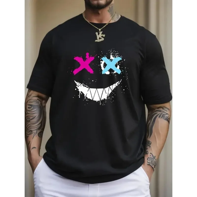 

2025 New Men's T-shirt Young Fashion Absorbent Breathable Suitable for American Teenagers graphic t shirts men clothing