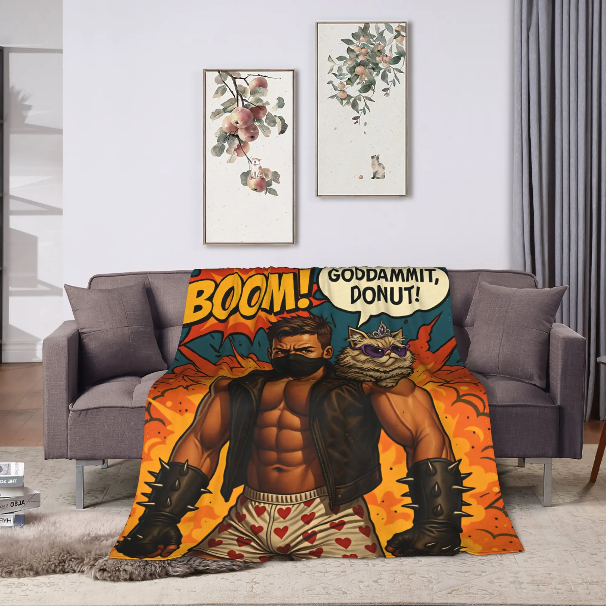 Dungeon Crawler Carl   Flannel Blanket  Super Warm Throw Blanket for Couch Bed Travel Office Graphic Bedspread Sofa Bed Cover