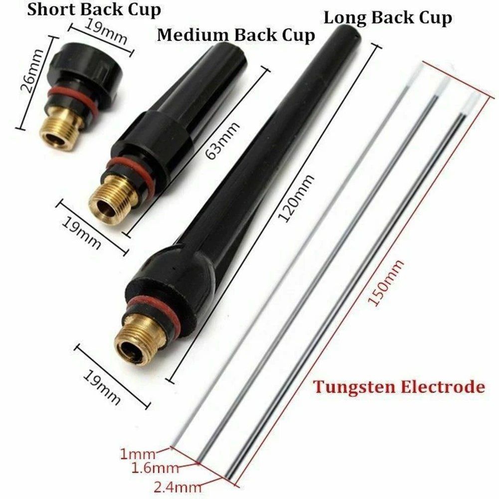 Torches Collet Parts Accessories For Air-cooled Torches For Water-cooled Torches 17 Pcs/Set High Quality Brand New