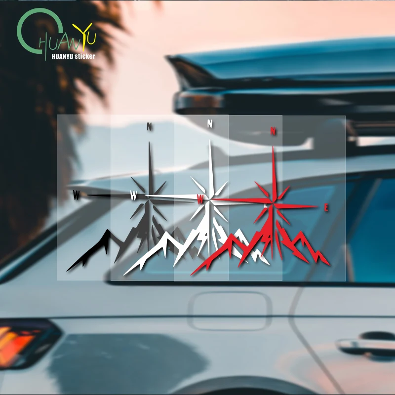 Outdoor Unique Car Sticker Coordinates Off-Road Camping Motorcycle Decoration Reflective Waterproof Decal