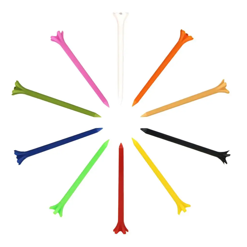 4x 10 Pack Golf Tee with Low Resistance 2-3/4 & 3-1/4 Inch Assorted Golf Claw Tees Training Aids Clubs Accessory