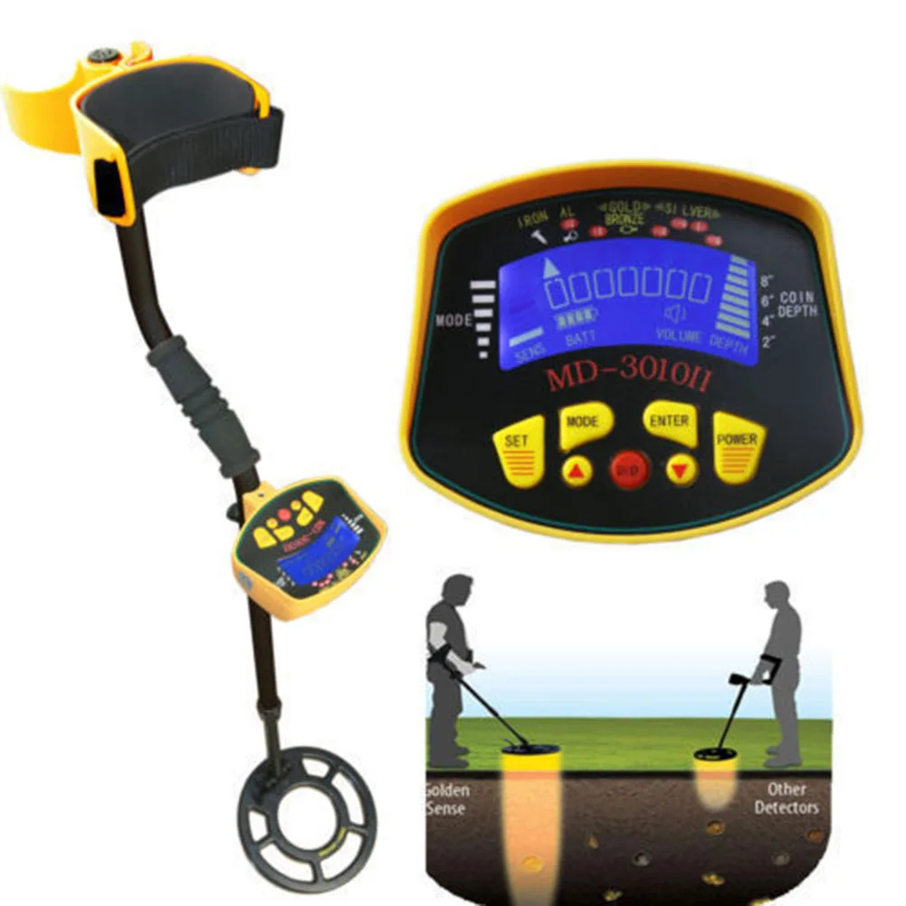 Imagem -06 - Livre Inteligente Subterrâneo Detector de Metais Sensor Escavador de Ouro Caçador de Tesouros Rastreador Display Lcd Segurança Detector de Metais md Novo ao ar