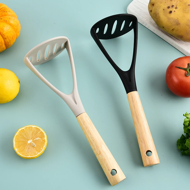 Heat Resistant Dual-Function Silicone Press Multifunctional Kitchen Gadget Potato Masher Garlic Crusher Cross-Border Cooking