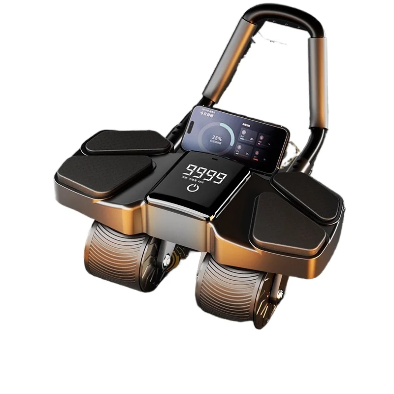 New four-wheel abdominal wheel automatic rebound home fitness equipment