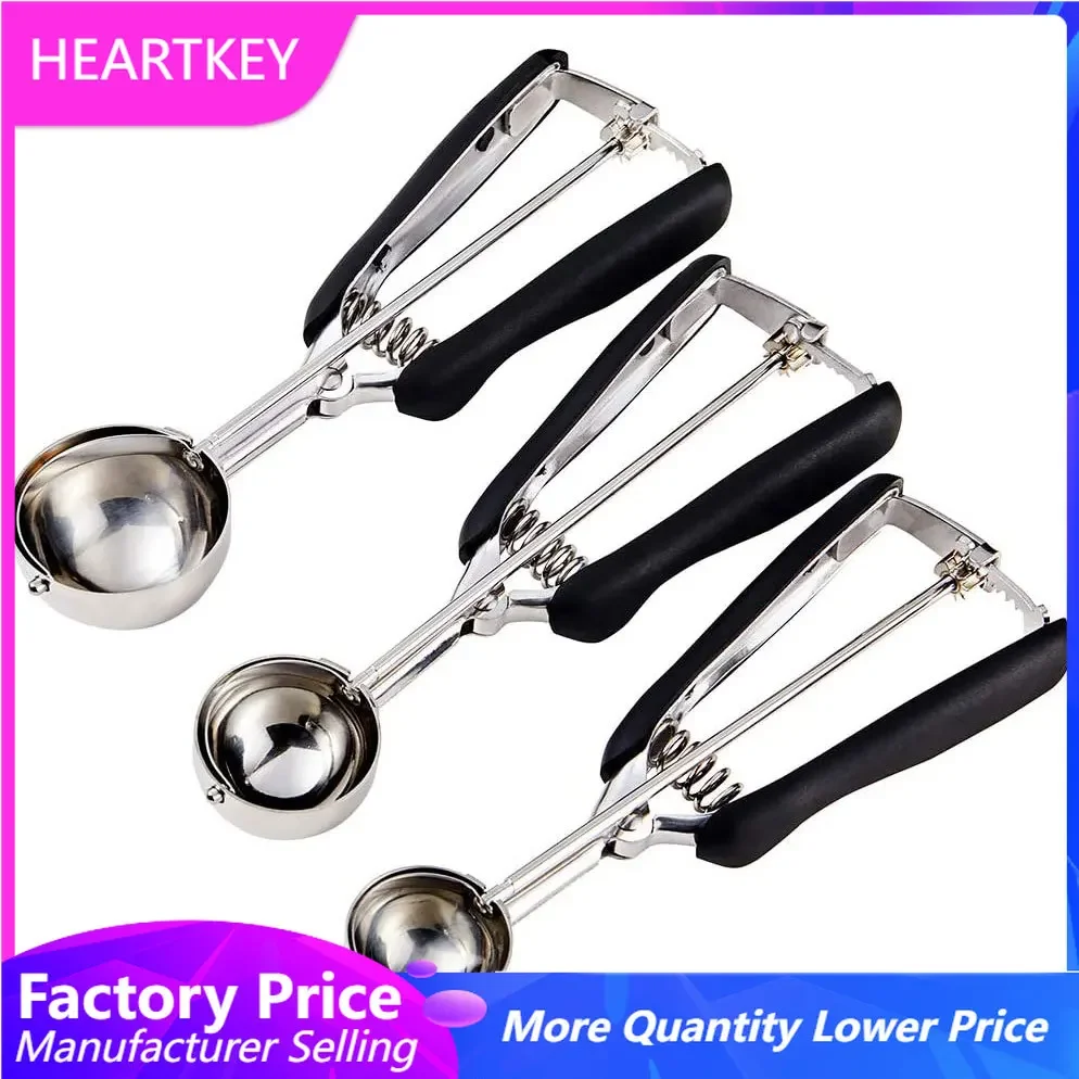 

Ice Cream Scoop Cookie Spoon Mash Potato Ball Stack Watermelon Fruit Dessert Ball Maker Stainless Steel Kitchen Accessories