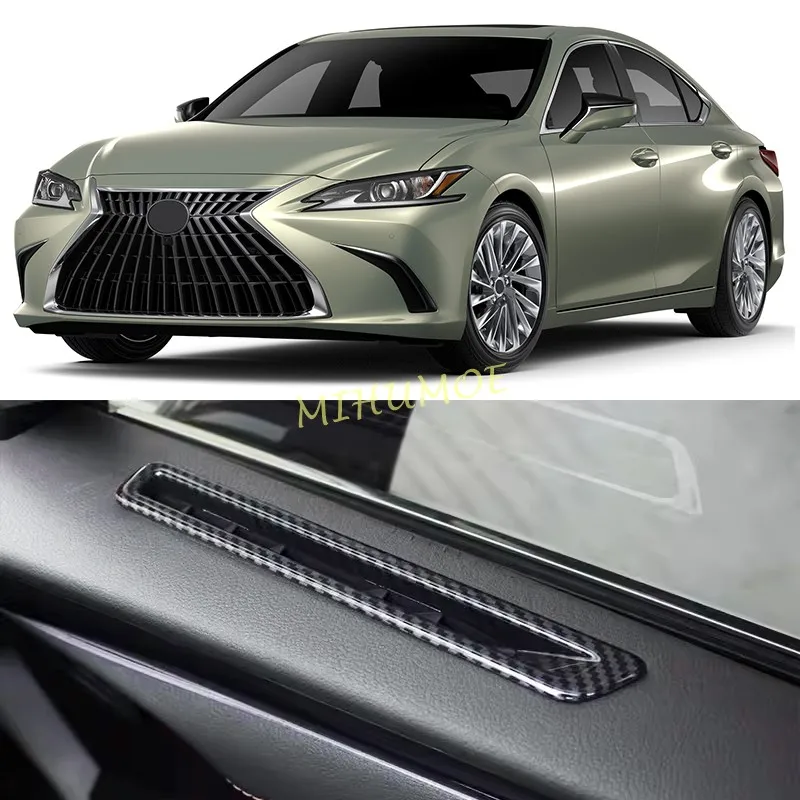 Para lexus es es250 es300h es350 2019-2025 fibra de carbono porta dianteira ar condicionado saída de ventilação capa guarnição acessórios estilo do carro