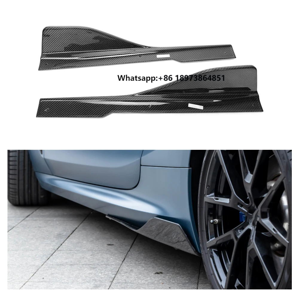 

For 8 Series G14 G15 Genuine Dry Carbon Fiber Side Skirts and Side Spoilers Body Kits Trim Car Accessories Bumper Decoration