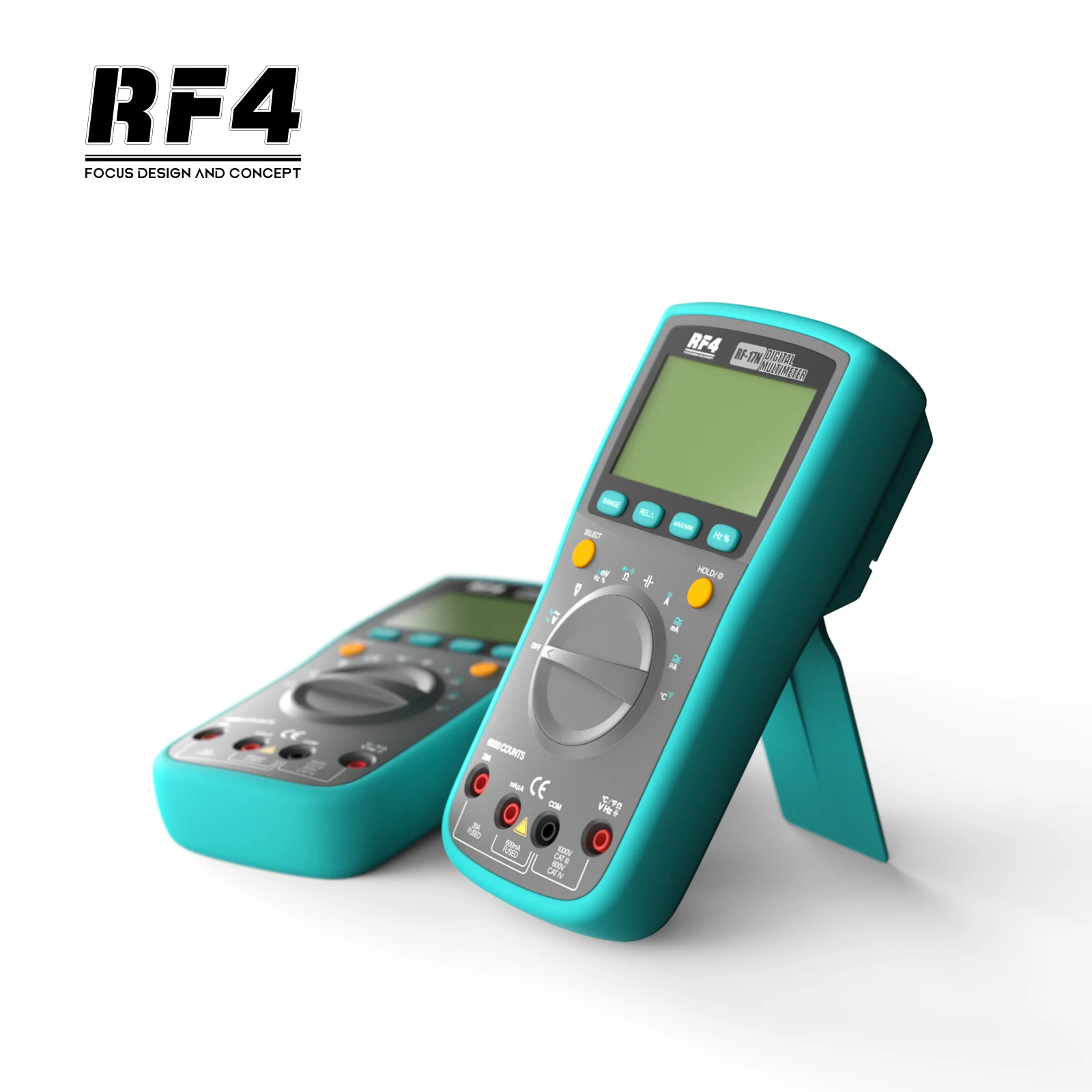 RF4 Factory Price Professional Instrument LCD Backlight Display Data Hold Multi-function NCV AC/DC Digital Multimeter RF-17N