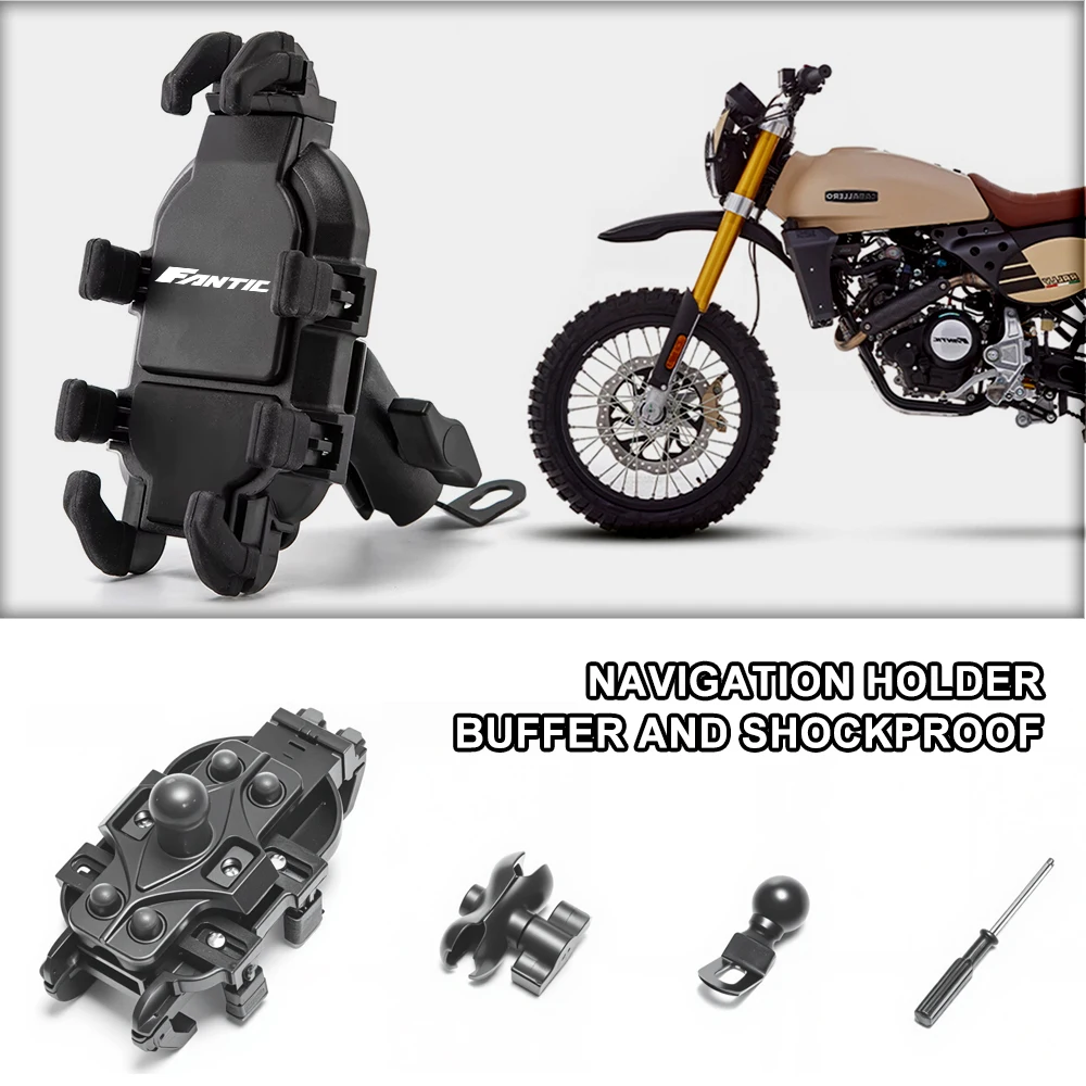 Four Groups Of Shock Absorption Modules Durable Navigation Holder For FANTIC CABALLERO FLAT TRACK 125 250 500 XEF250 XXF