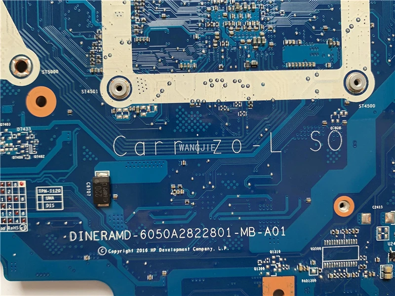 使用済みマザーボード,100% 作業,858048-001, 858048-005,hp 14-an012nr 14-an,6050a2822801-mb-a01,E2-7110, 1.8 ghzに適しています