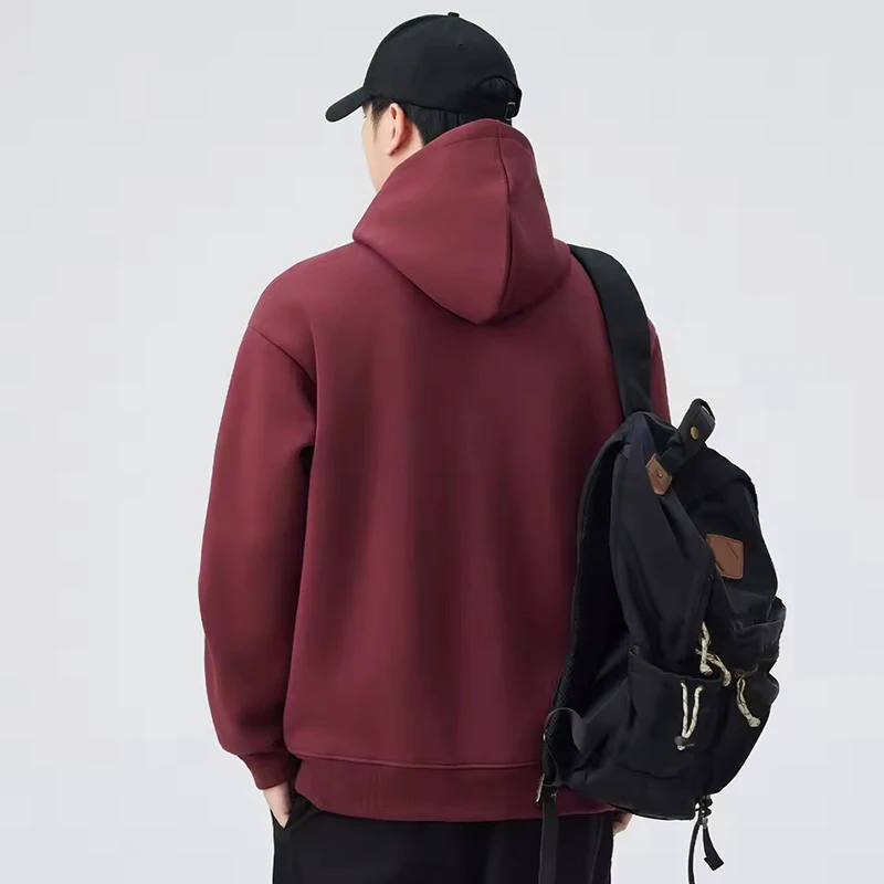 سترة بغطاء للرأس ثقيلة الوزن أمريكية فضفاضة بسحاب متباين للزوجين للخريف والشتاء سترة يابانية متعددة الاستخدامات من القطن #3