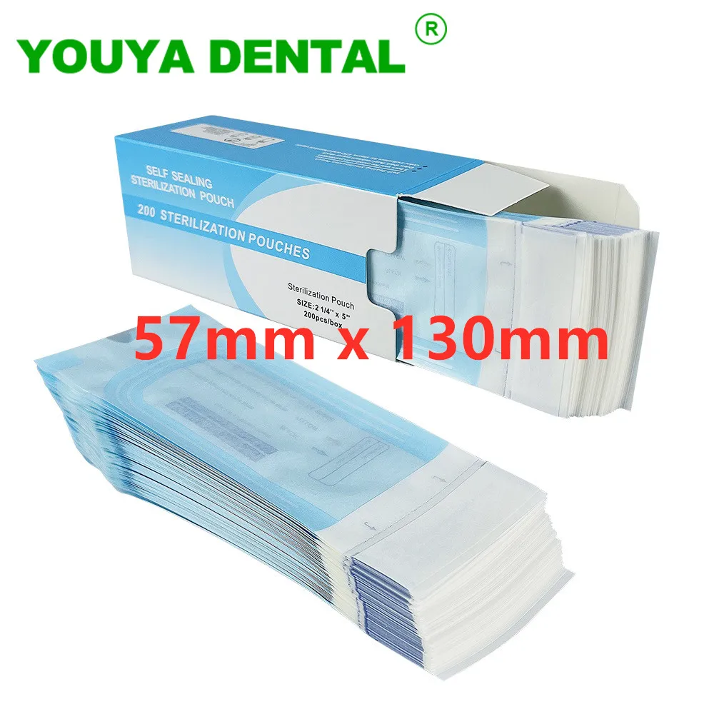 200pcs/box Self Sealing Sterilization Pouch Dental Medical Disposable Consumables Self-sealing Bag Tattoo Nail Art Accessories