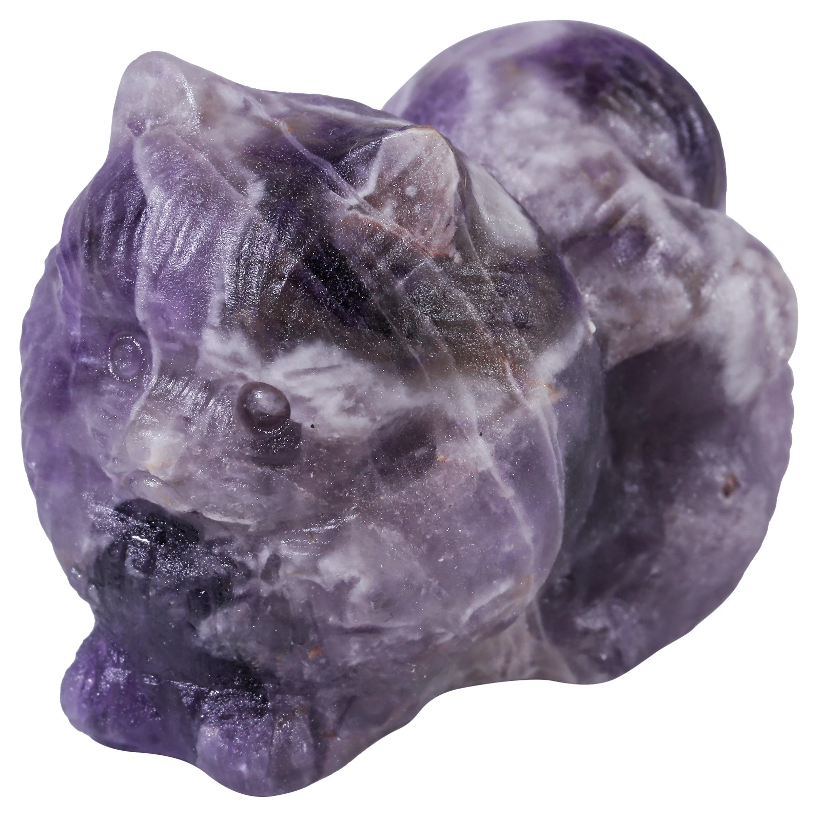 TUMBEELLUWA Natural Crystal Stoen Hand Carved Cat Figurine Animal Statue Stone Crafts Sculpture For Home Decor Desktop Ornaments