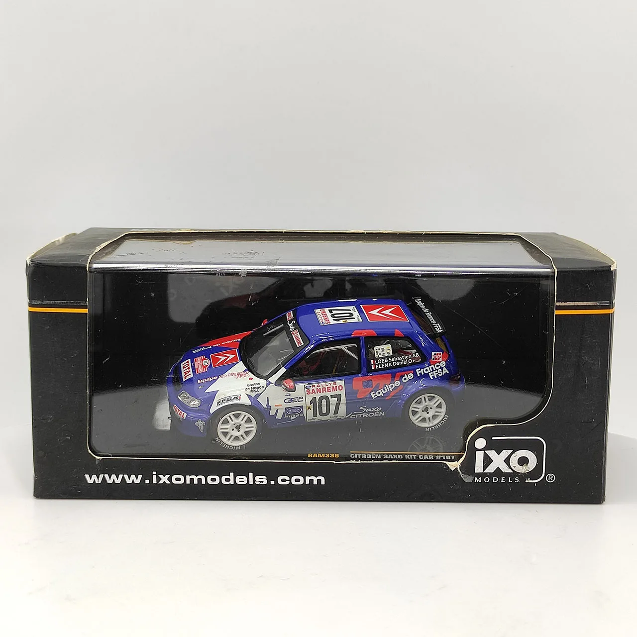 

Box Cracked Diecast IXO 1:43 Масштаб CITRDEN SAXO KIT CAR # 107 1999 модель автомобиля из сплава, Коллекционная игрушка, подарок, сувенир, витрина, орнамент