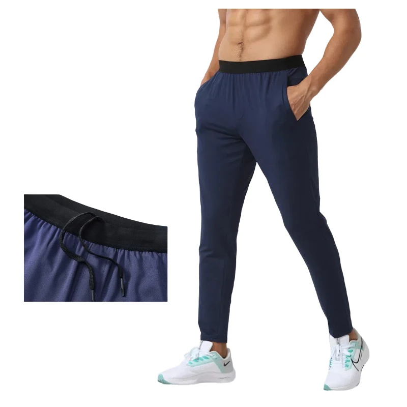 Autumn And Winter Men's Fleece-lined Sports Pants Outdoor Fitness Running Casual Trousers Back Waist Pocket Training Pants