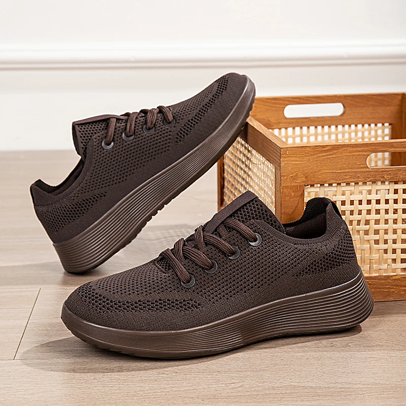 

Мужские кроссовки для бега, новинка 2025 года, спортивная обувь с дышащей сеткой, плотные мягкие уличные повседневные теннисные туфли с сеткой для мужчин