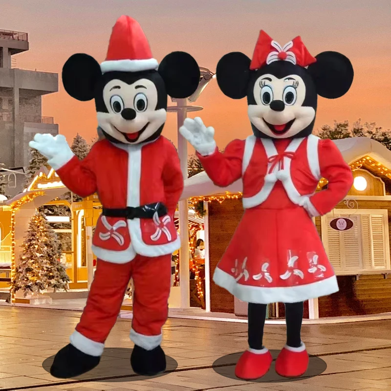 ชุดมาสคอตมิกกี้มินนี่สำหรับคริสต์มาส ชุดคอสเพลย์ตัวการ์ตูนแฟนซี ชุดสำหรับงานอีเว้นท์ งานคาร์นิวัล งานปาร์ตี้ งานแสดง ของขวัญวันเกิด