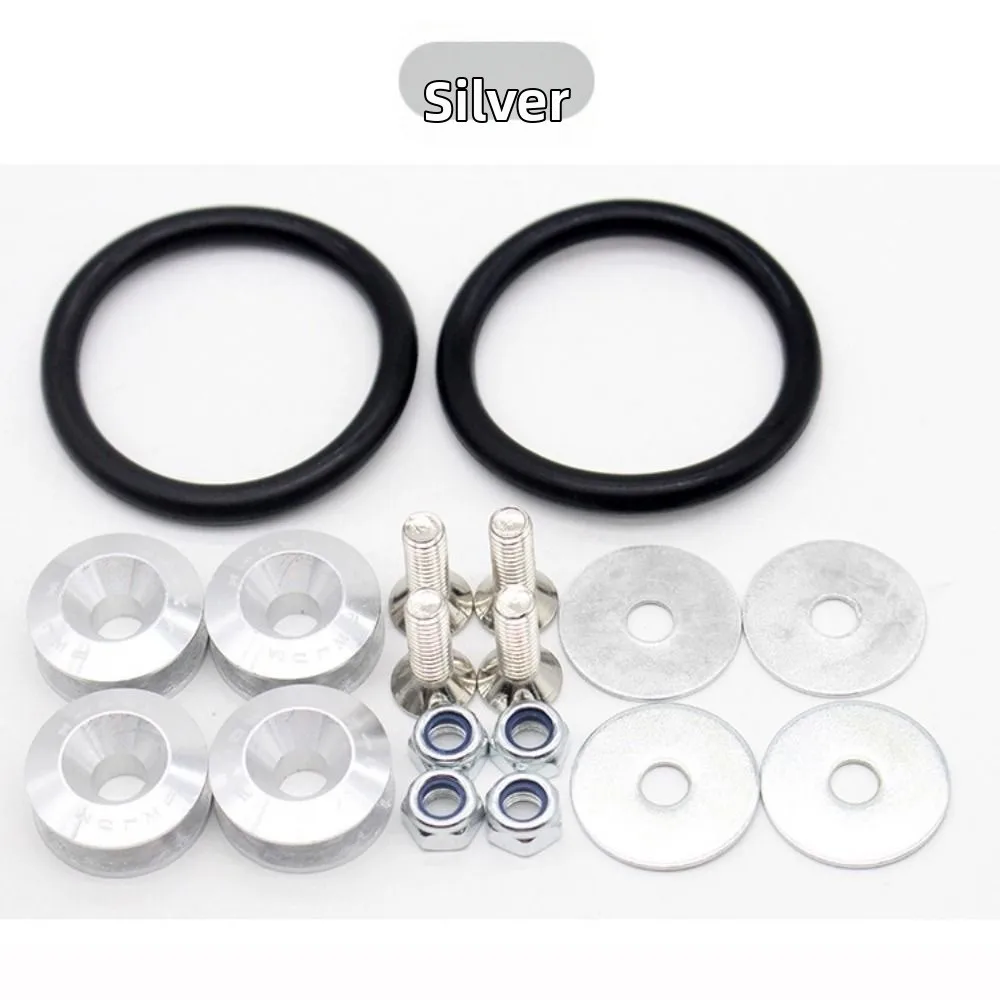 1set Aluminum JDM Quick Release Fasteners Universal Double-layer Gasket Surround Reinforcement Screws Bumper Washers