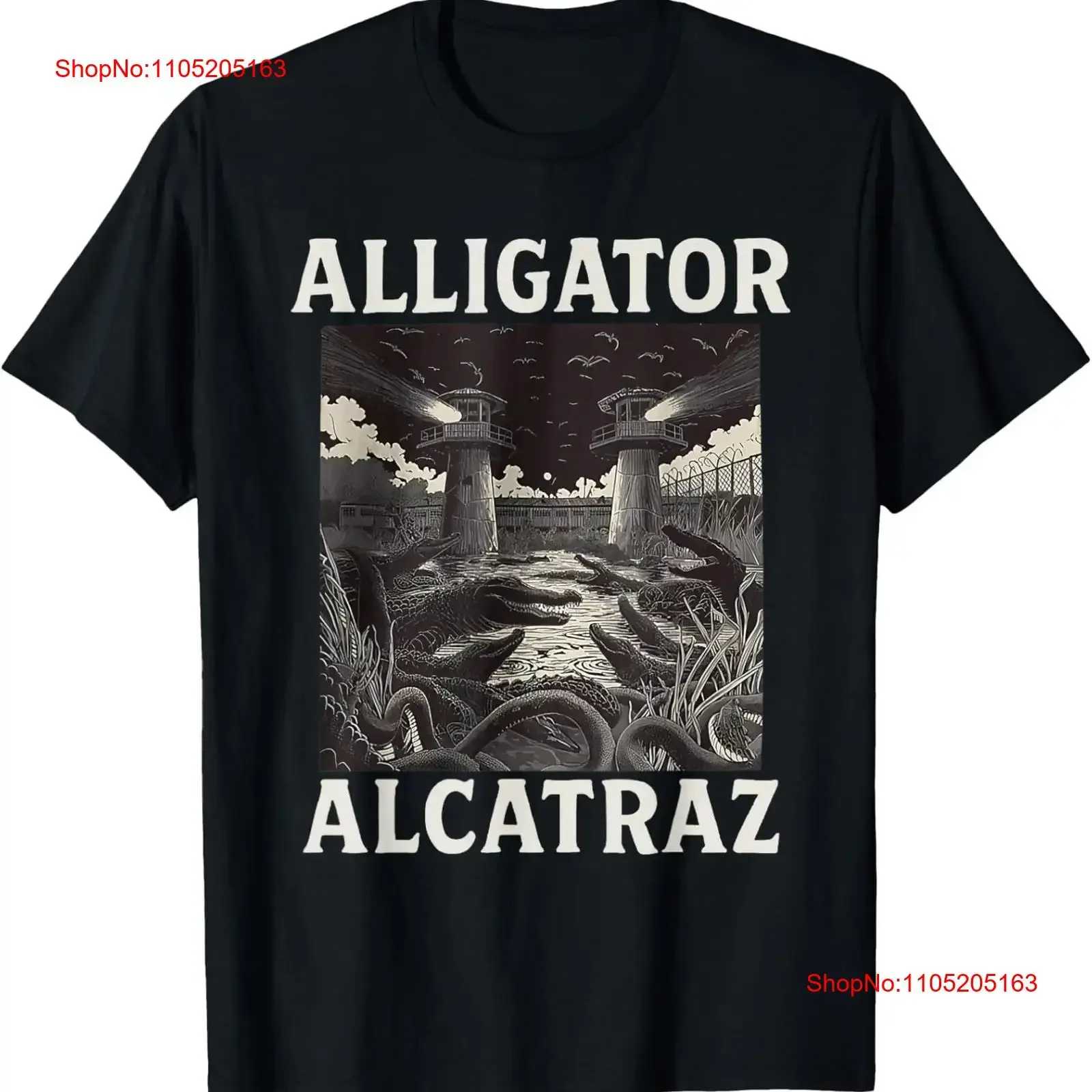 Alligator Alcatraz T Shirt vintage Washed Stretched Breathable Top For Everyday Wear streetwear Slightly graphic Stylish