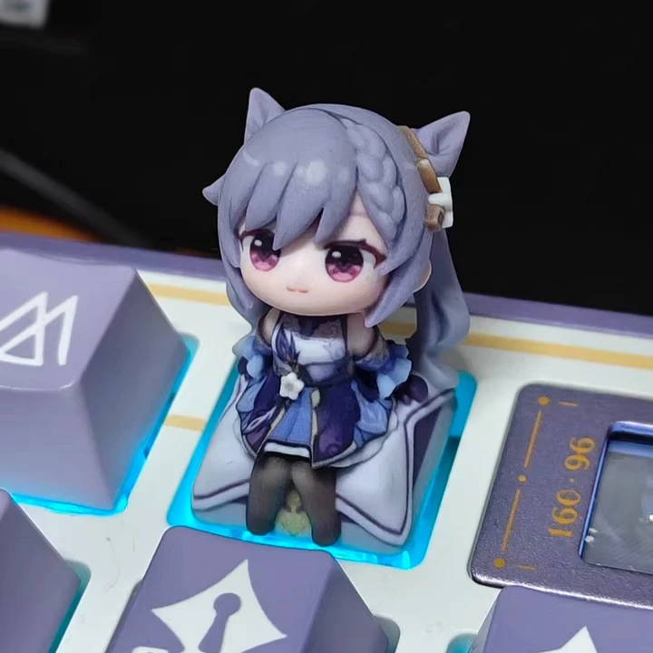 

Коллекционные кейкапы Genshin Impact: Кэцин, Ху Тао, Ганью, Шэньхэ, Фурина. Изысканный дизайн, премиальные материалы, матовая текстура.