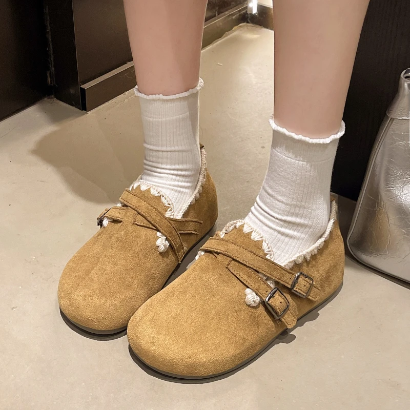 Thick-soled Round-top Buckle Waterproof Platform Fashionable Versatile Comfortable Anti-slip Breathable Casual Women's Shoes - view 4