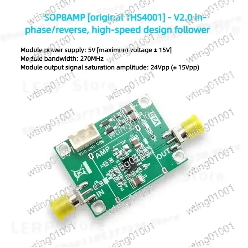 for THS4001 High Speed Buffer Amp Module Voltage Feedback Wideband Classic Signal Booster Circuit Board