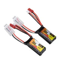 2Pcs ZOP Power 7.4V 300mAh 30C 2S LiPo Battery PH2.0 Plug for RC Drone
