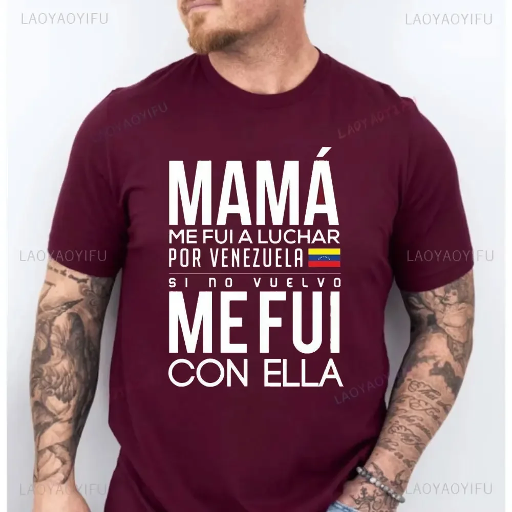 Venezuela Men Cotton Tshirt America Venezuelan Heritage Men High Quality Wine Red T-shirt Proud Roots Born Family Gift Tops