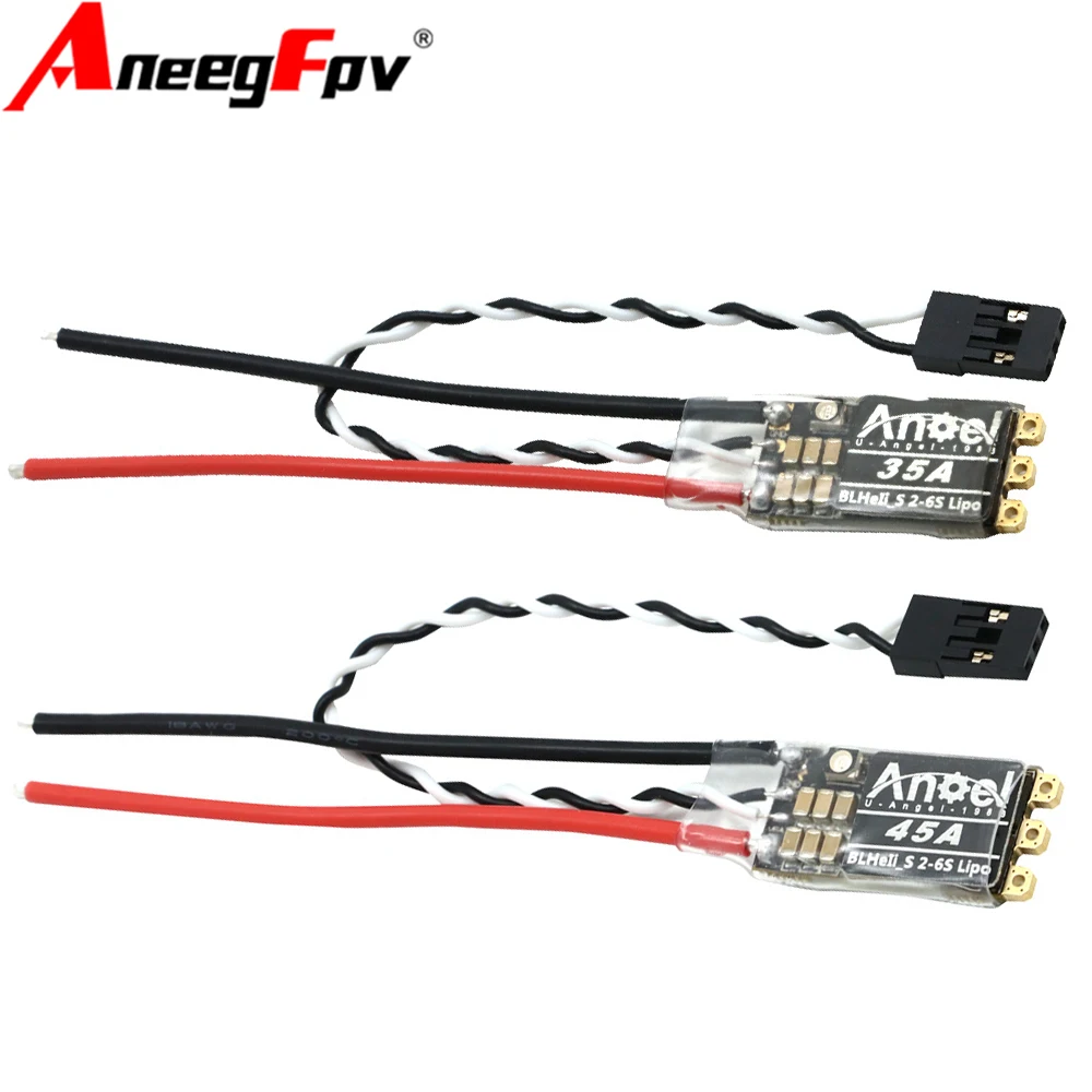 4/ 2 /1 قطعة Rc 35A 45A BLHeli_S ESC دعم 2-6S مصدر الطاقة DShot150/300/600 Oneshot125 لطائرة RC FPV كوادكوبتر بدون طيار