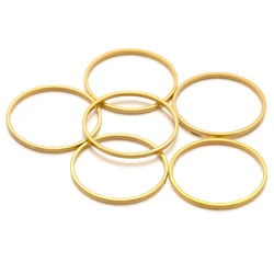 20pcs Stainless Steel Gold Plated Round Circle Connector Pendant Charms for Diy Bracelet Findings Jewelry Making Accessories