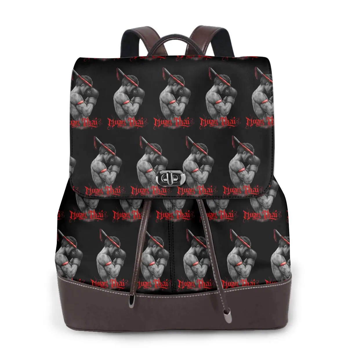 Muay Thai Boxing Fighter Bookbag School Student Bags Hiking Travel Daypack for Women Fashion Derma Backpack