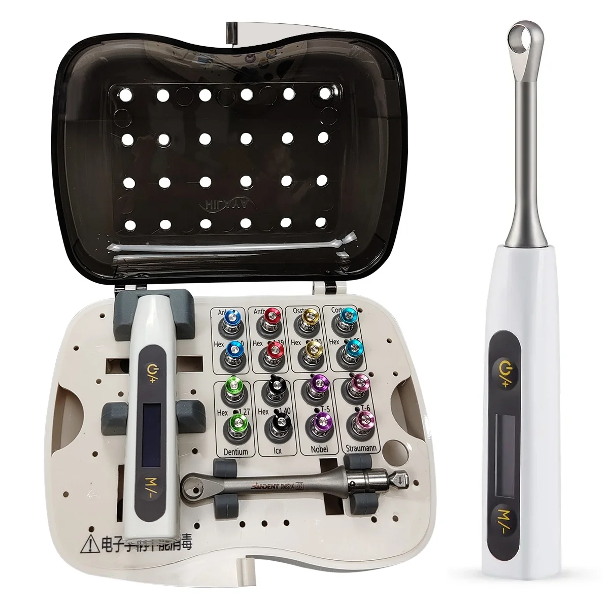 Hot Selling! de ntal Electric Universal imp lant Kit Abutment Wrench 10-40Ncm Tools 16 Drivers with Box