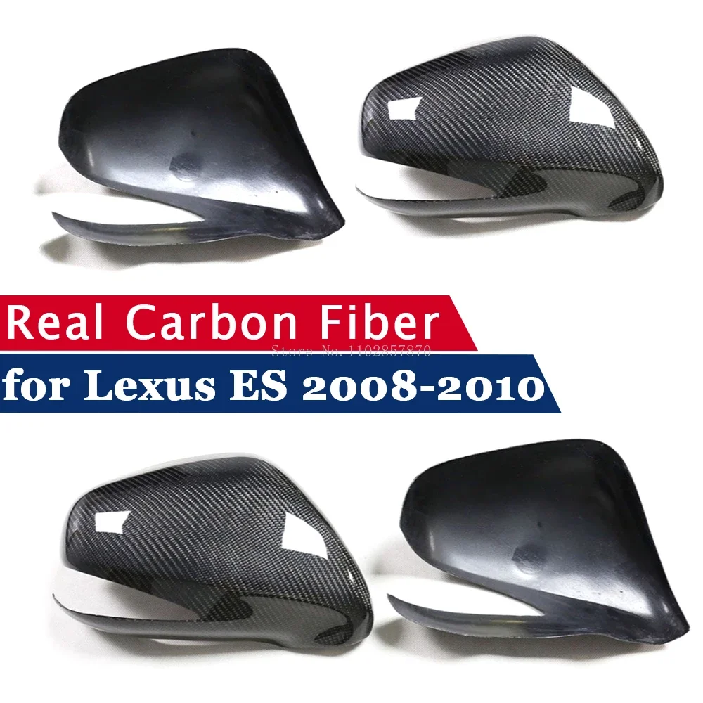 Rearview Mirror Cover for Lexus ES 2008 2009 2010 Real Carbon Fiber Side Mirror Shells Add on Frame Sticker Case Mirror Cap