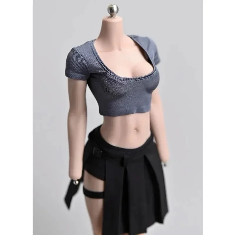 1/6 スケール女性兵士トレンディなセクシーなショートウエストスリム Tシャツ服モデル 12 "アクションフィギュア Tbl Ph 人形アクセサリー